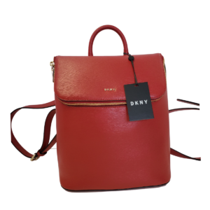 DKNY Red Leather Back Pack